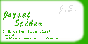 jozsef stiber business card